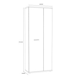 Szafa gospodarcza NET106 Biała 70 cm – Domowanie.pl