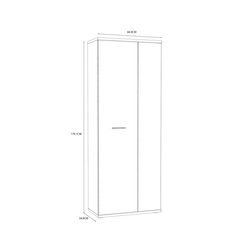 Szafa gospodarcza NET106 Biała 70 cm – Domowanie.pl