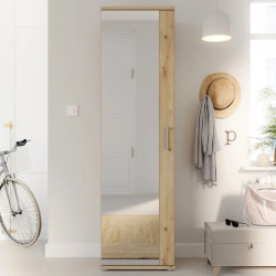 Szafa z lustrem NET106 Dąb Artisan 50 cm – Domowanie.pl