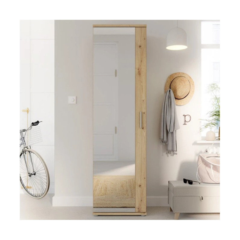 Szafa z lustrem NET106 Dąb Artisan 50 cm – Domowanie.pl