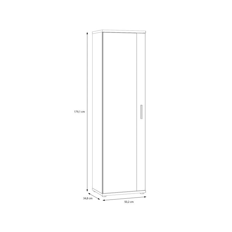 Szafa z lustrem NET106 Dąb Artisan 50 cm – Domowanie.pl