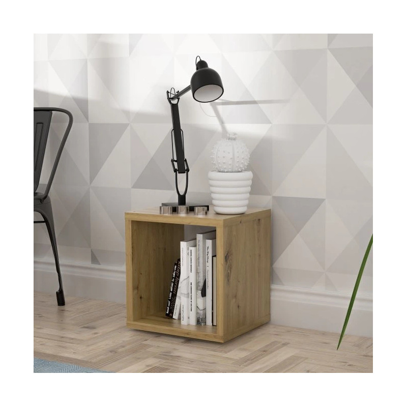 Regał kostka NET106 Dąb Artisan – półka ścienna | Domowanie