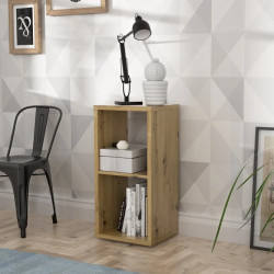 Mały regał otwarty NET106 Dąb Artisan – 2 wnęki | Domowanie