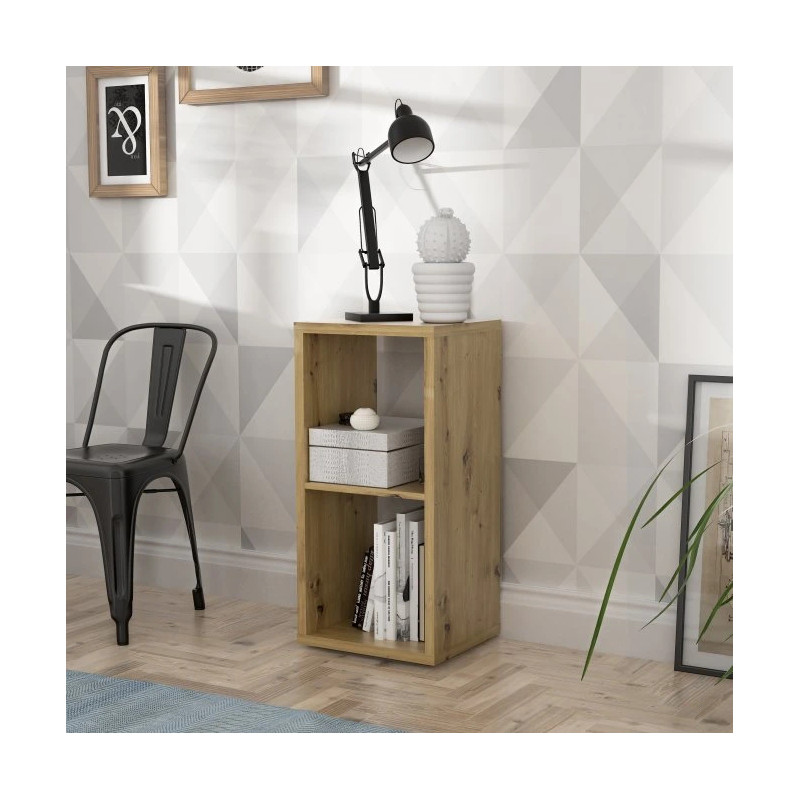 Mały regał otwarty NET106 Dąb Artisan – 2 wnęki | Domowanie