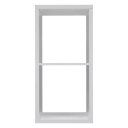 Mały regał NET106 Biały – otwarta półka 2 wnęki | Domowanie