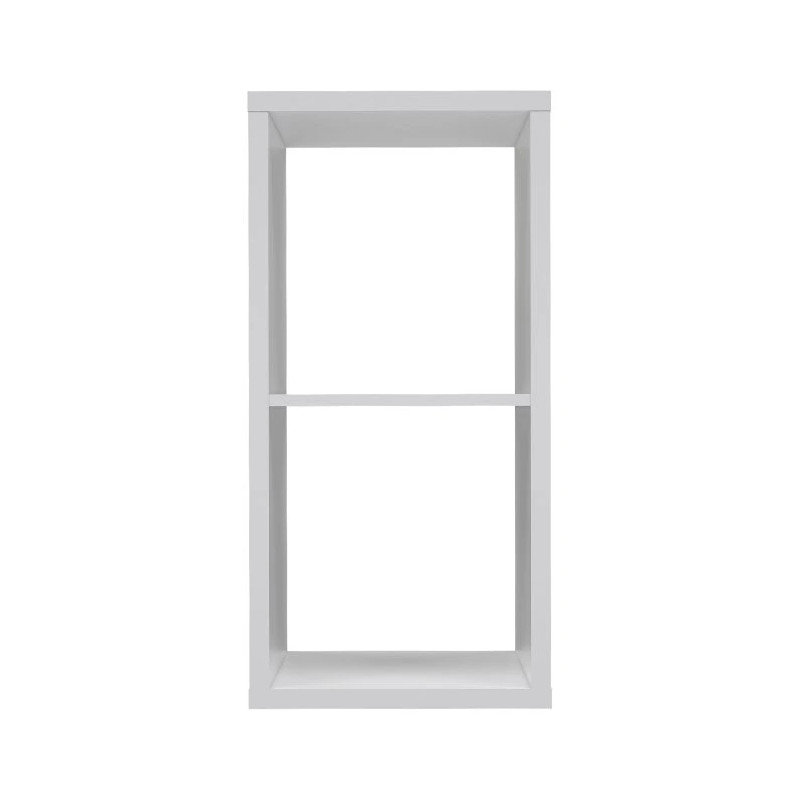 Mały regał NET106 Biały – otwarta półka 2 wnęki | Domowanie