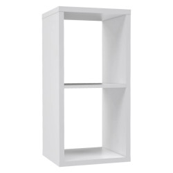 Mały regał NET106 Biały – otwarta półka 2 wnęki | Domowanie