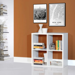 Regał kwadratowy NET106 Biały – 4 wnęki | Domowanie