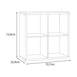 Regał kwadratowy NET106 Biały – 4 wnęki | Domowanie