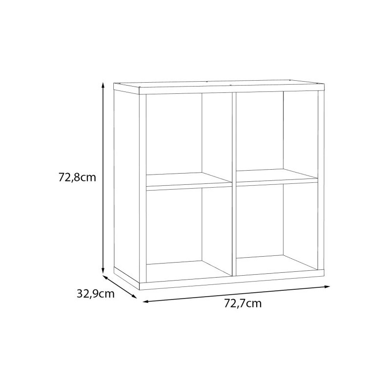 Regał kwadratowy NET106 Biały – 4 wnęki | Domowanie