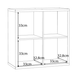 Regał kwadratowy NET106 Biały – 4 wnęki | Domowanie