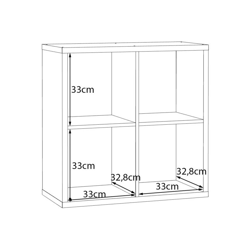 Regał kwadratowy NET106 Biały – 4 wnęki | Domowanie