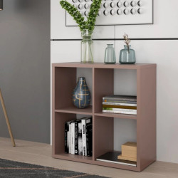 Kwadratowy regał NET106 Terakota – nowoczesny styl | Domowanie.pl