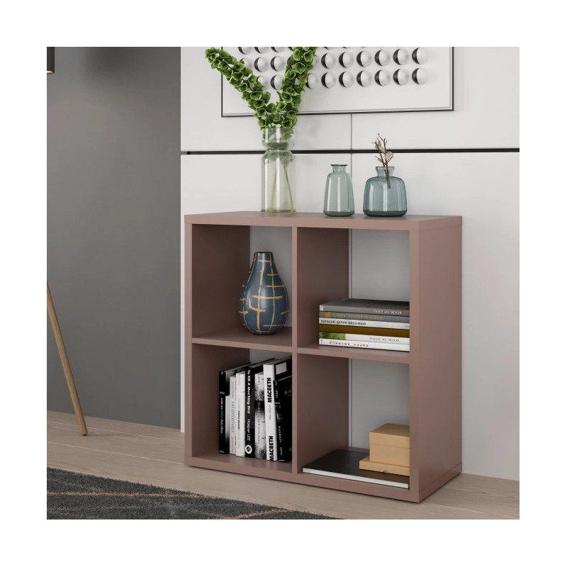 Kwadratowy regał NET106 Terakota – nowoczesny styl | Domowanie.pl