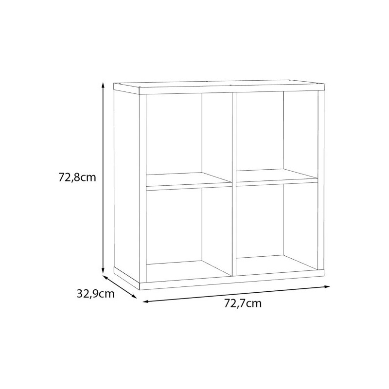 Kwadratowy regał NET106 Terakota – nowoczesny styl | Domowanie.pl