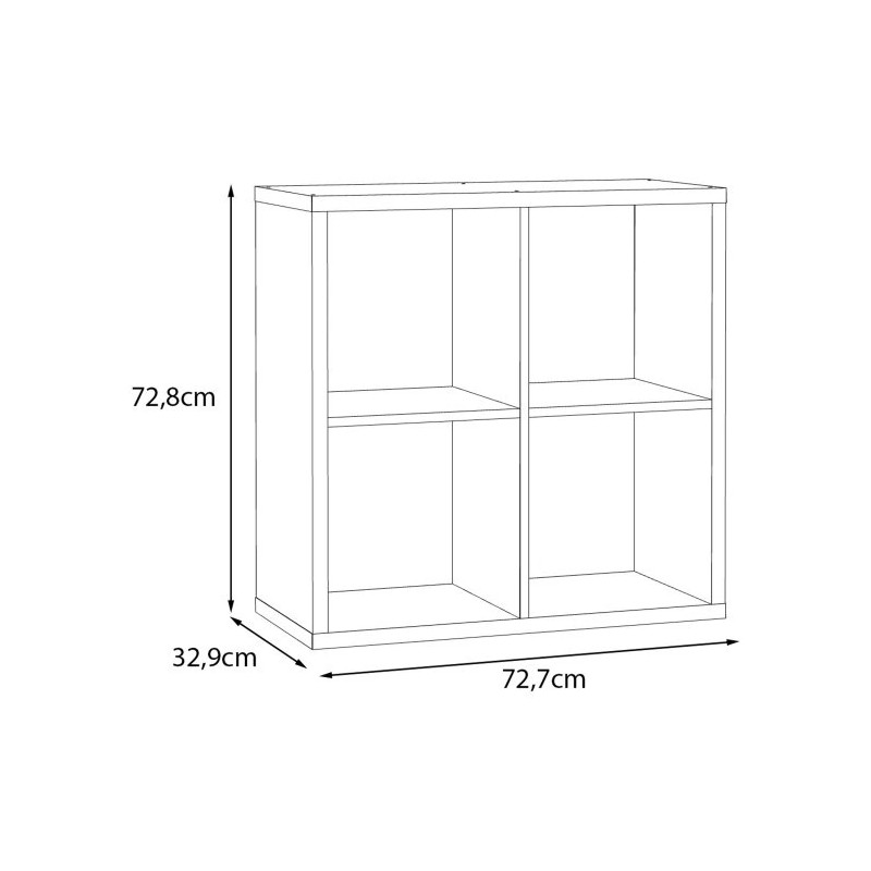 Kwadratowy regał NET106 w stylu loft – Domowanie.pl