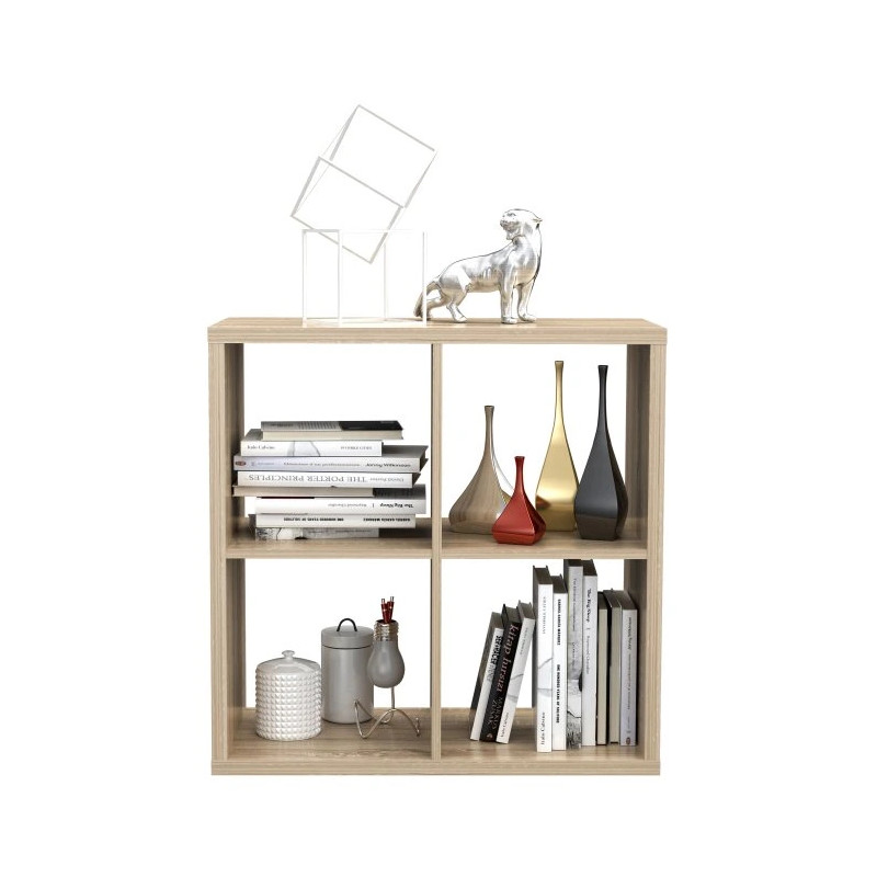 Regał kwadratowy NET106 – ciepły dekor Dąb Sonoma