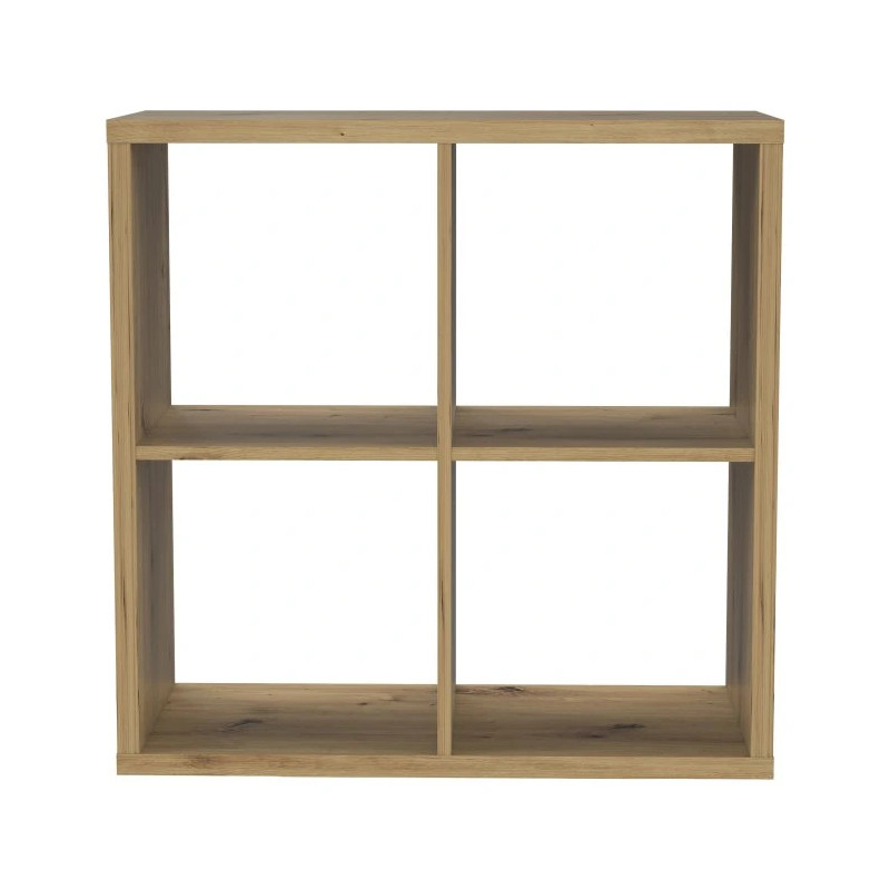 Regał NET106 Dąb Artisan – kwadratowy z 4 wnękami | Domowanie