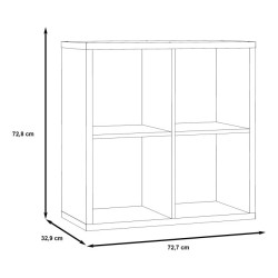 Regał NET106 Dąb Artisan – kwadratowy z 4 wnękami | Domowanie