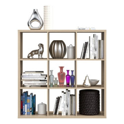 Regał NET106 Dąb Sonoma – 6 wnęk, lekki design | Domowanie