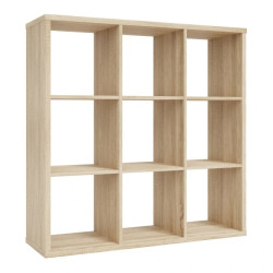 Regał NET106 Dąb Sonoma – 6 wnęk, lekki design | Domowanie