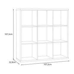 Regał NET106 Dąb Sonoma – 6 wnęk, lekki design | Domowanie