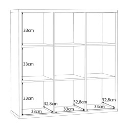 Regał NET106 Dąb Sonoma – 6 wnęk, lekki design | Domowanie