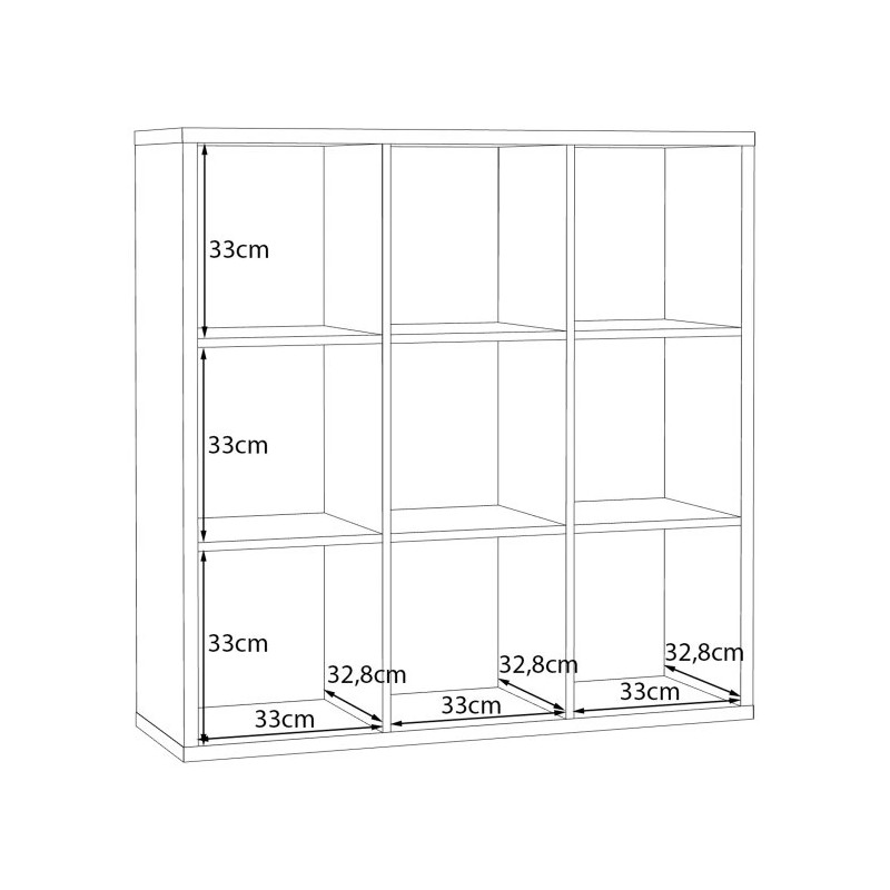 Regał NET106 Dąb Sonoma – 6 wnęk, lekki design | Domowanie