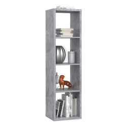 Regał otwarty Beton Jasnoszary – do małych przestrzeni | Domowanie