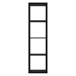 Wąski regał NET106 Czarny – nowoczesny styl i 4 wnęki