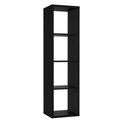 Wąski regał NET106 Czarny – nowoczesny styl i 4 wnęki