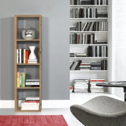 Wąski regał NET106 Dąb Artisan – stylowy i praktyczny mebel