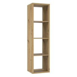 Wąski regał NET106 Dąb Artisan – stylowy i praktyczny mebel