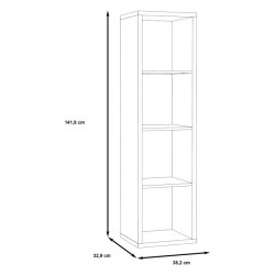 Wąski regał NET106 Dąb Artisan – stylowy i praktyczny mebel