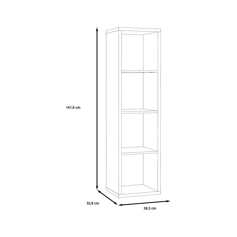 Wąski regał NET106 Dąb Artisan – stylowy i praktyczny mebel