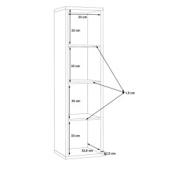 Wąski regał NET106 Dąb Artisan – stylowy i praktyczny mebel