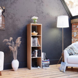 Wąski regał NET106 Dąb Sonoma – elegancki mebel do każdego wnętrza