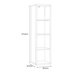 Wąski regał NET106 Dąb Sonoma – elegancki mebel do każdego wnętrza