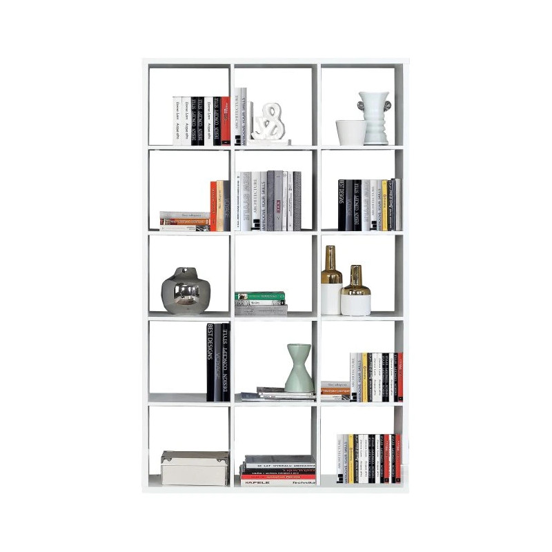 Duży regał NET106 Biały – 15 wnęk, nowoczesny i pojemny