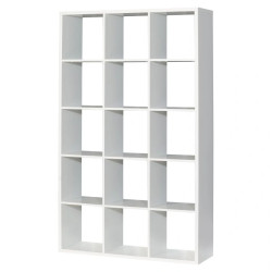 Duży regał NET106 Biały – 15 wnęk, nowoczesny i pojemny