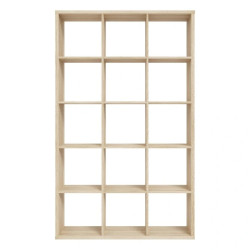 Duży regał NET106 Dąb Sonoma – 15 wnęk, styl i funkcjonalność