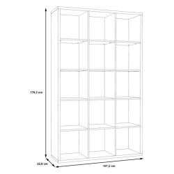 Duży regał NET106 Czarny – nowoczesność i funkcjonalność