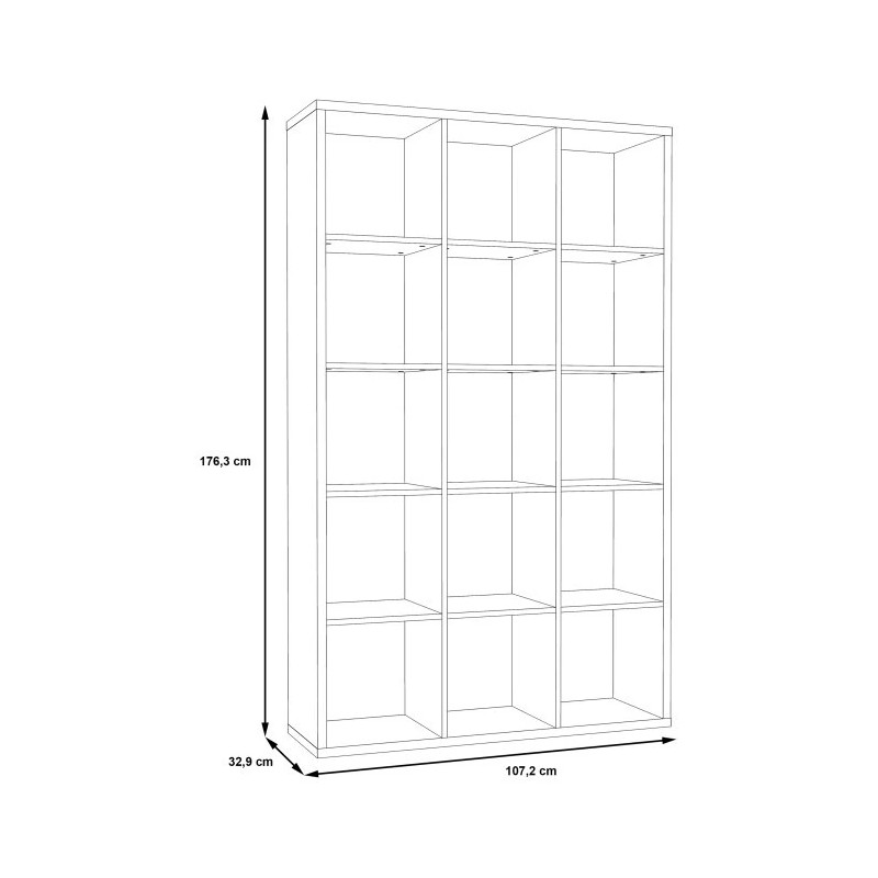 Duży regał NET106 Czarny – nowoczesność i funkcjonalność