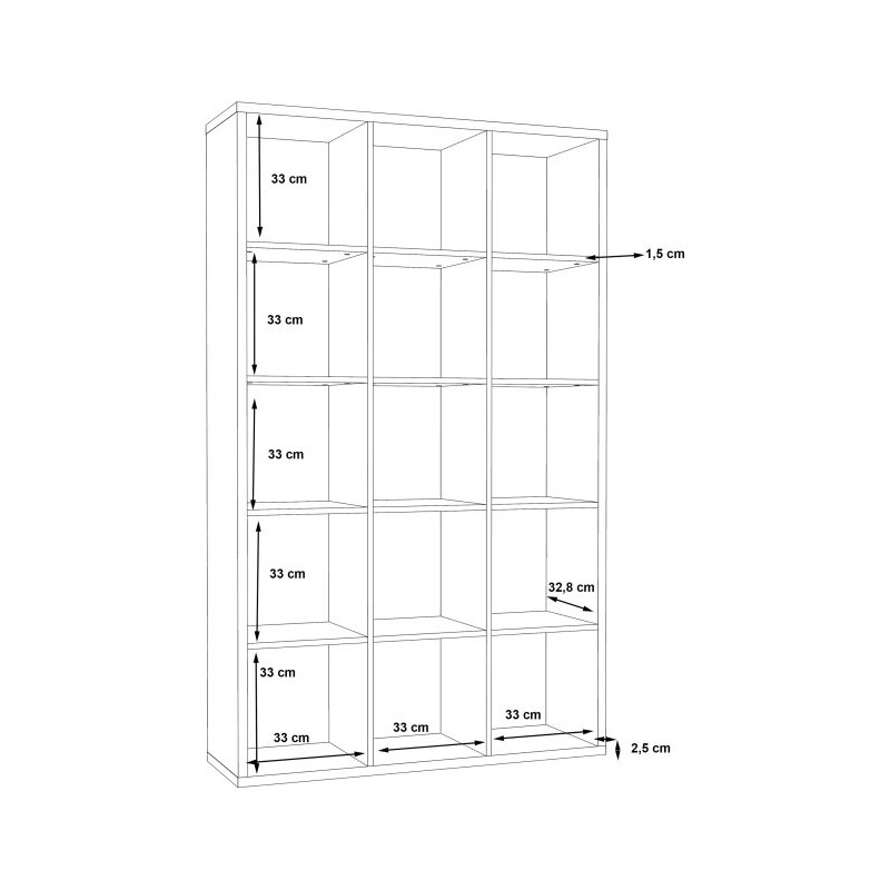 Duży regał NET106 Czarny – nowoczesność i funkcjonalność