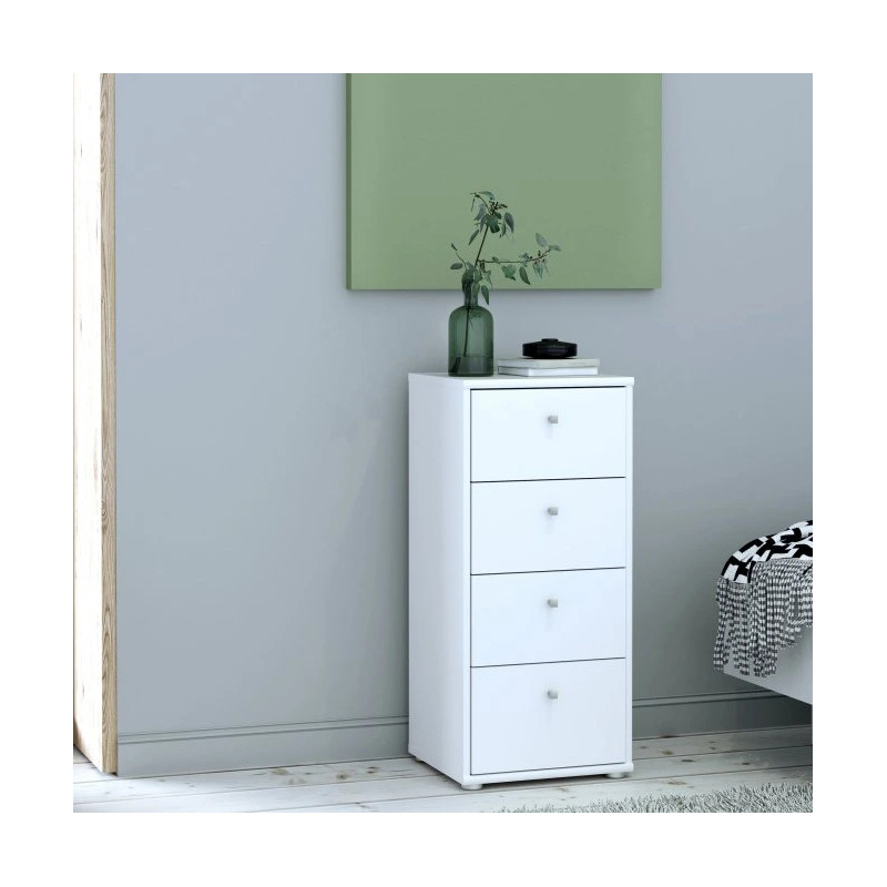 Komoda biała 4 szuflady nowoczesna – szybka wysyłka | Domowanie.pl