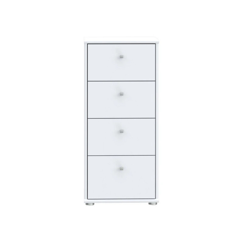 Komoda biała 4 szuflady nowoczesna – szybka wysyłka | Domowanie.pl