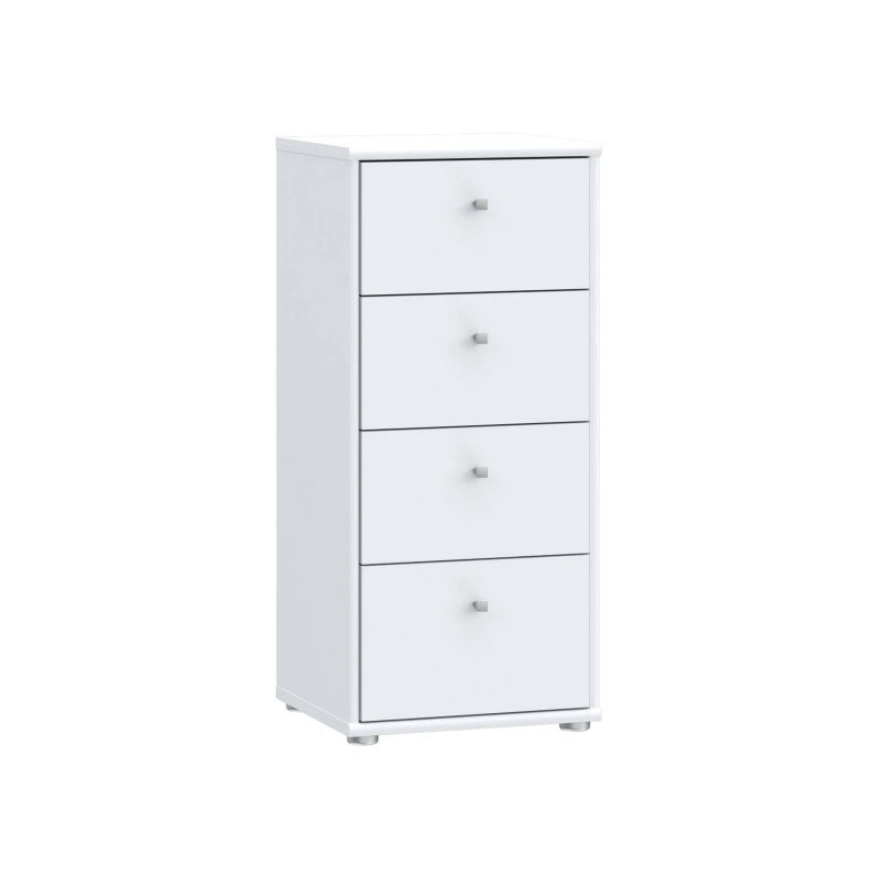 Komoda biała 4 szuflady nowoczesna – szybka wysyłka | Domowanie.pl