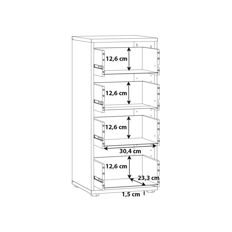 Komoda biała 4 szuflady nowoczesna – szybka wysyłka | Domowanie.pl