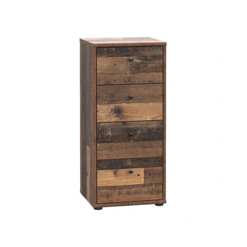 Komoda 4 szuflady Old-Wood Vintage – styl industrialny | Domowanie.pl