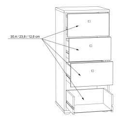 Komoda 4 szuflady Old-Wood Vintage – styl industrialny | Domowanie.pl
